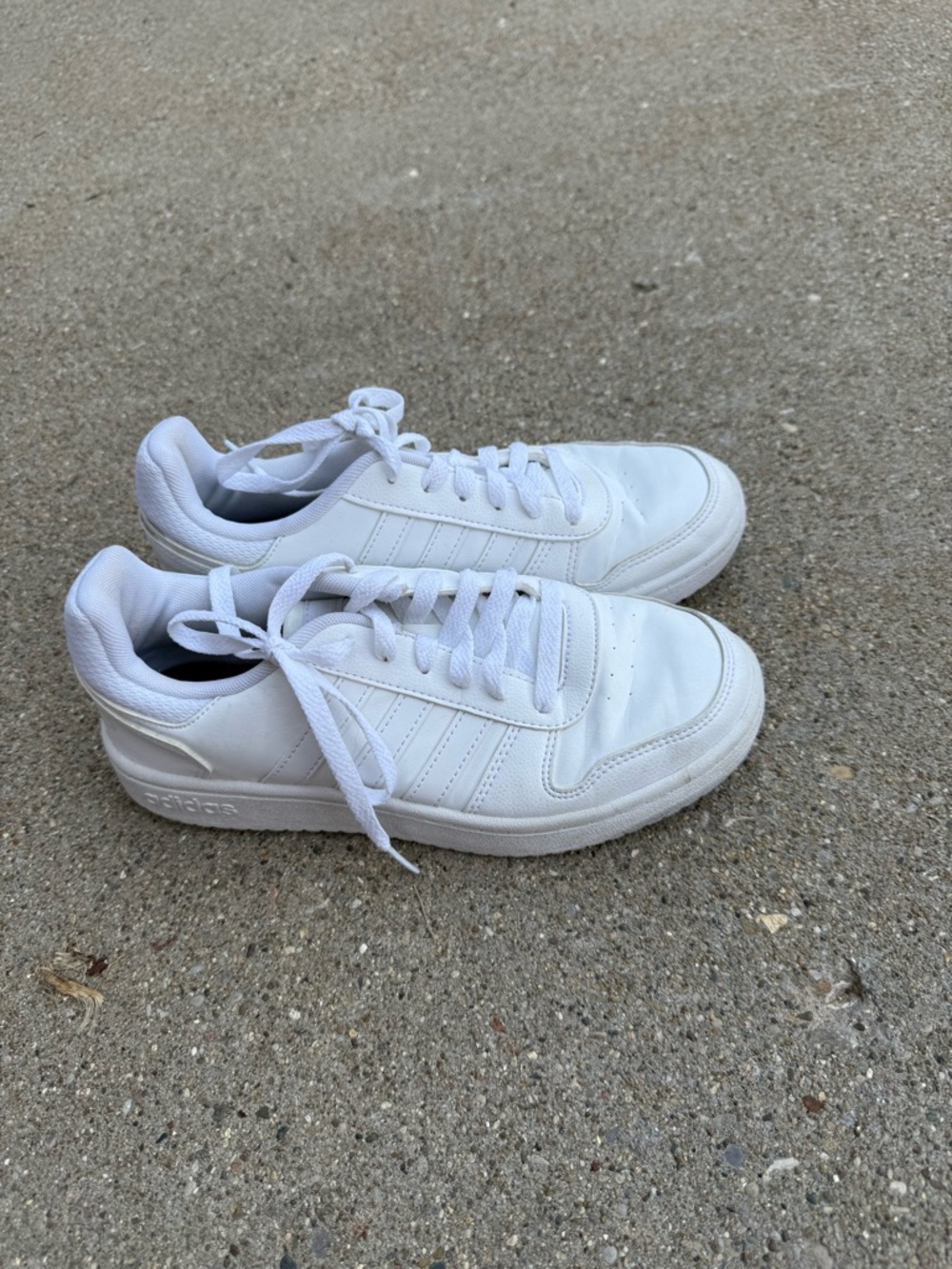 adidas White Low-Top Lace-Up Sneakers